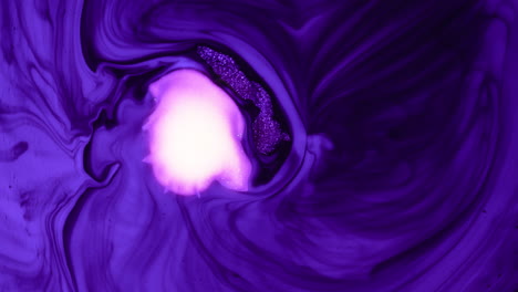 organic purple abstract art fluid effect with particles expanding