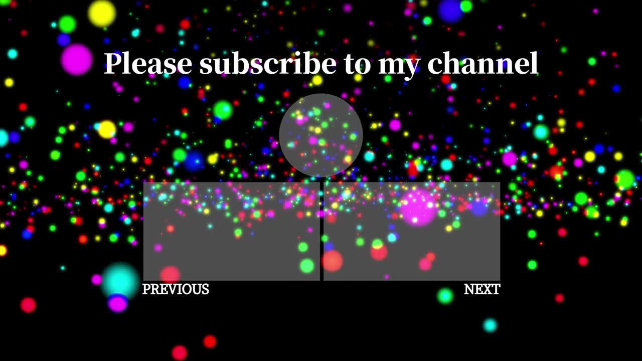 다채로운 공 구 끝 카드 끝 화면 모션 그래픽