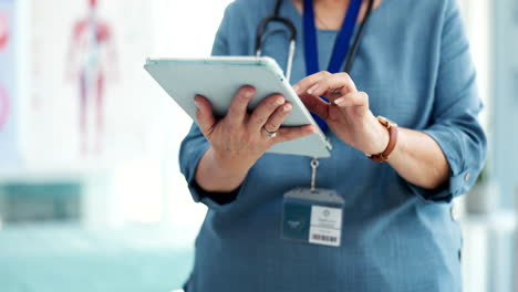 Tablet,-hands-and-closeup-of-doctor