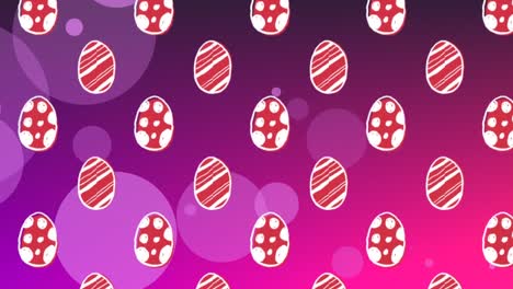 Animation-of-easter-eggs-on-purple-background