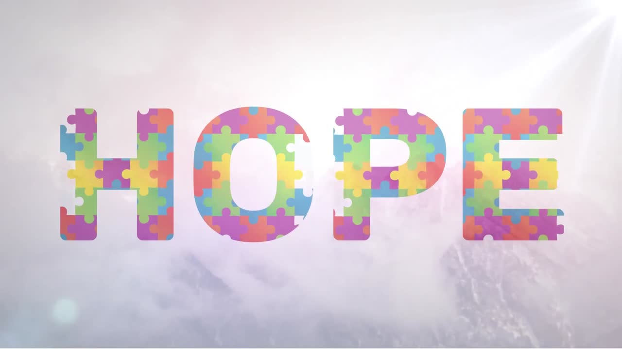 자폐증에 대한 인식, 희망, 퍼즐의 텍스트