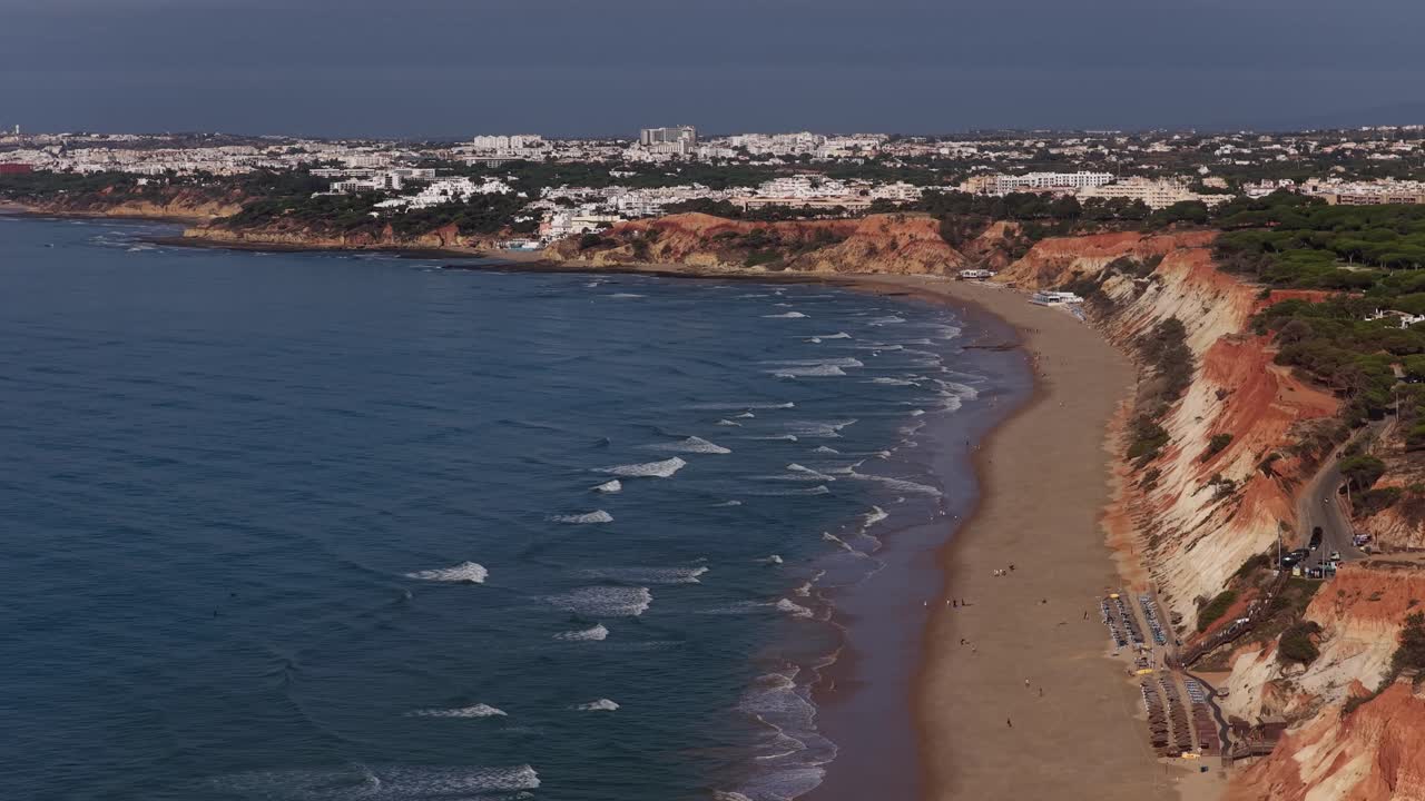 Algarve region coloufull coastline in the morning soft light