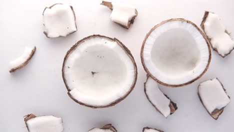 coconut pieces and halves