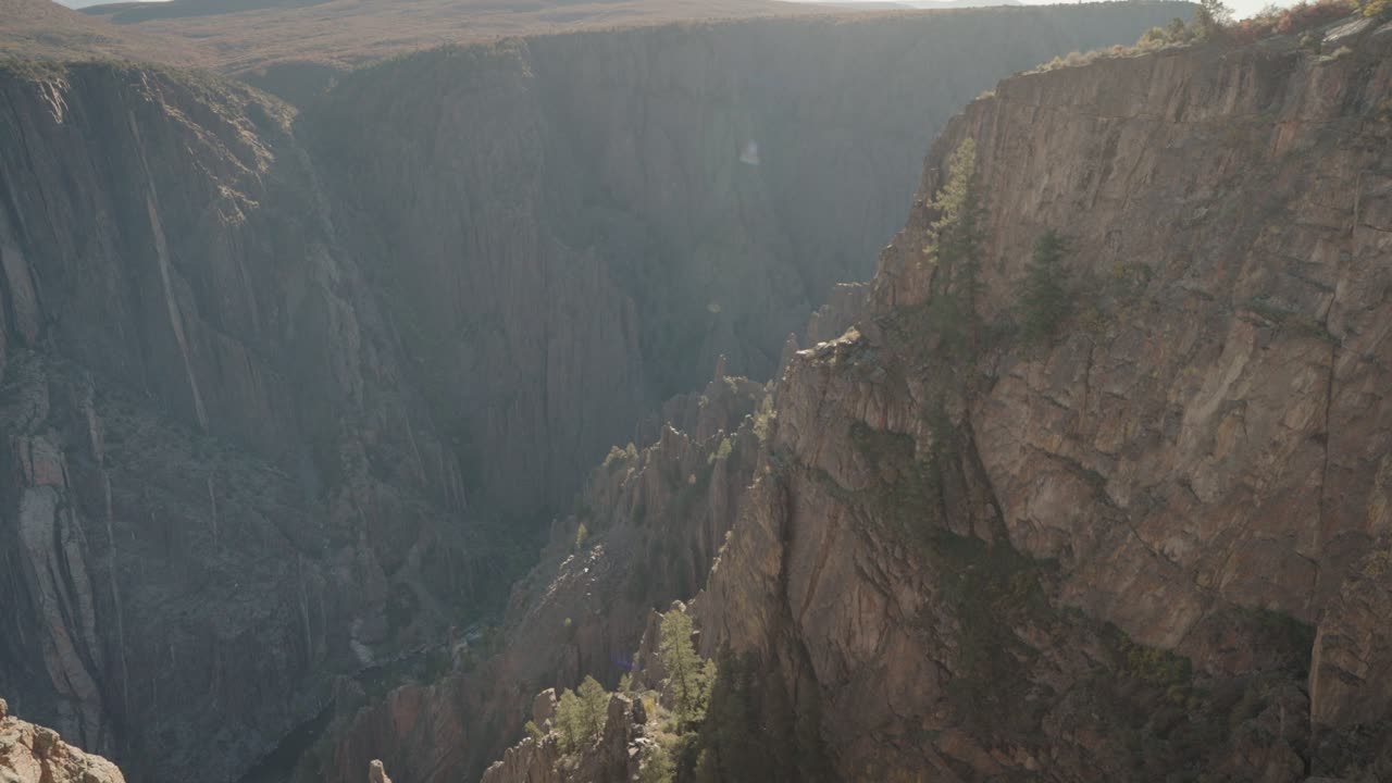 Scenic View of a Deep Canyon with Rocky Cliffs