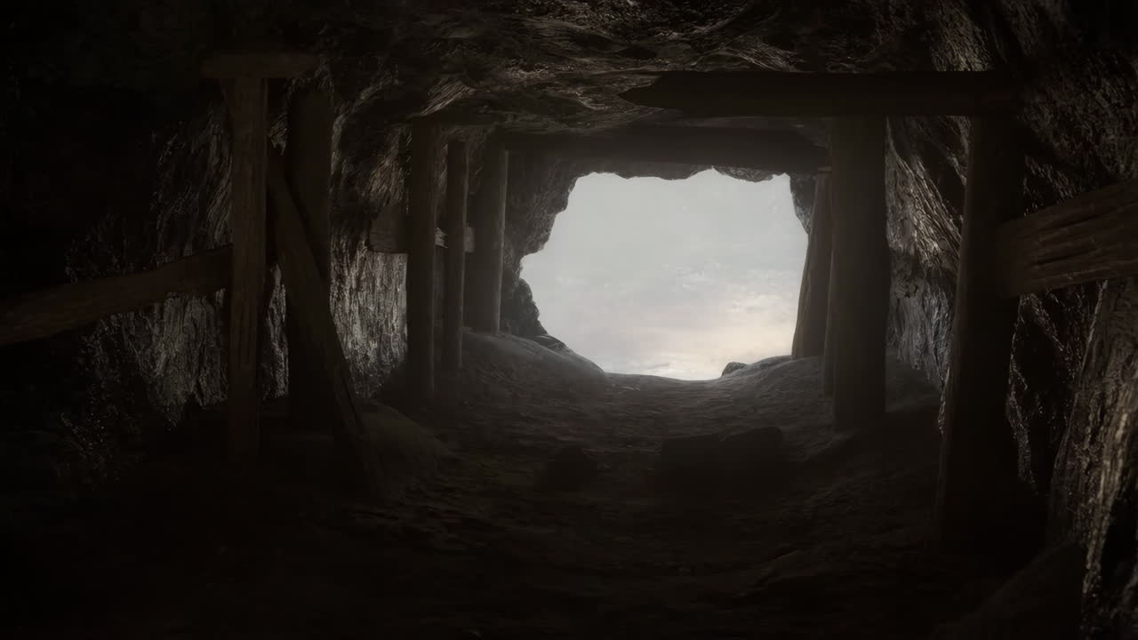 el túnel de la cueva oscura