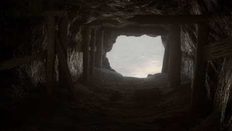 dark cave tunnel