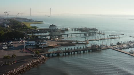 Charleston-aerial-of-yacht-club-in-South-Carolina