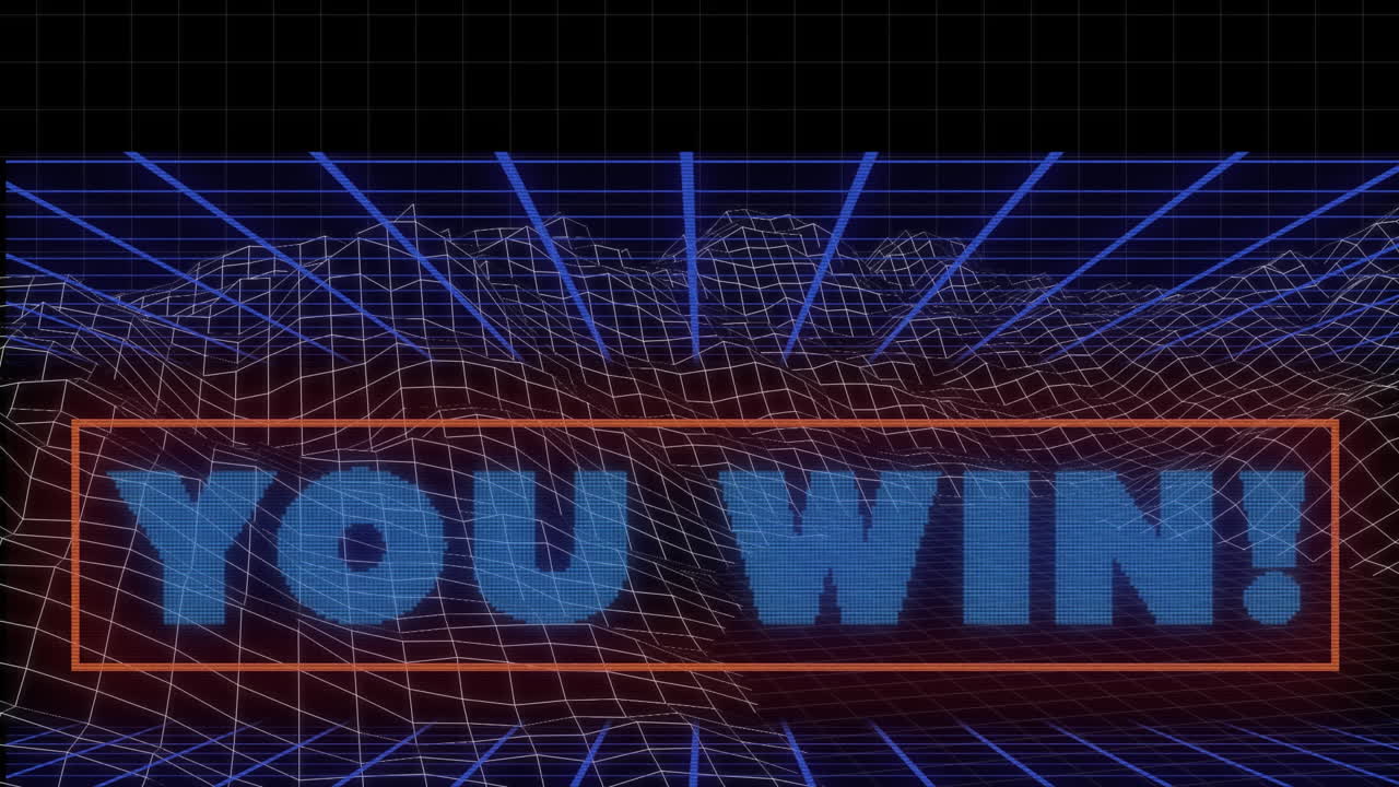 메타버스 배경 위에 파란 문자로 텍스트를 이기는 애니메이션