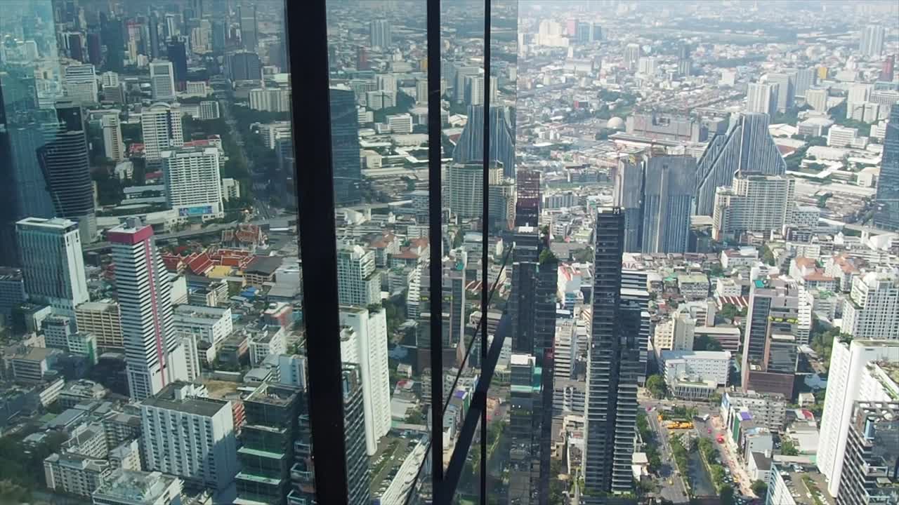 vista panorámica desde la torre sobre la ciudad en bangkok, tailandia