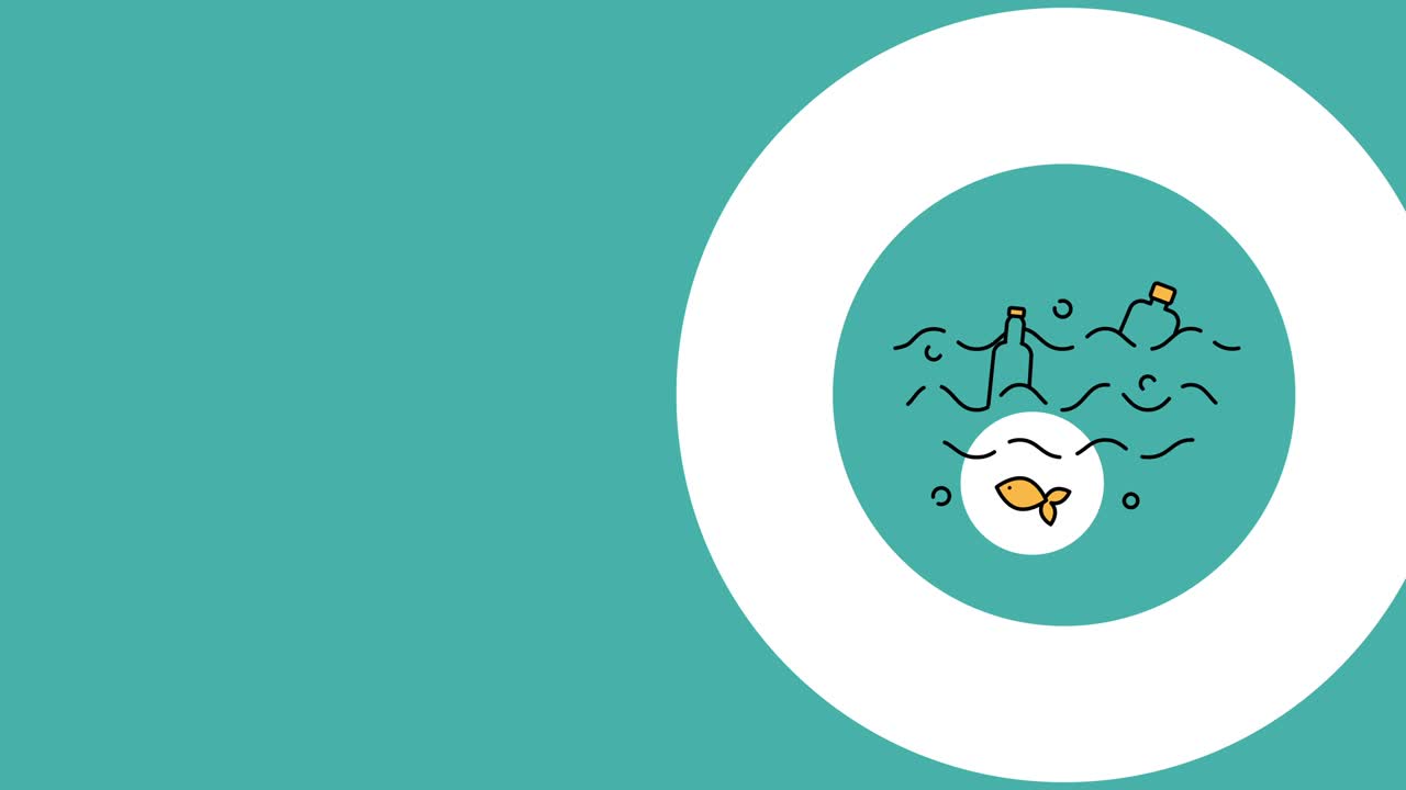 카 파란색 배경의 4k 비디오, 물고기와 물.