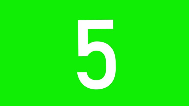 4K countdown animation movie ( 10 seconds ) | green background for chroma key use.