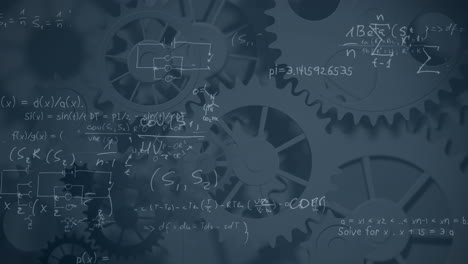 fórmulas matemáticas con engranajes