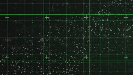 animation of dna strand and data processing over grid on black background