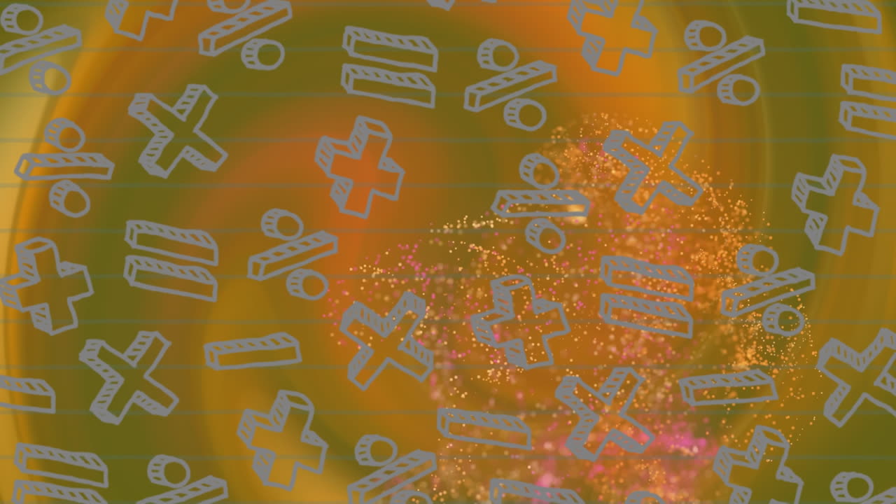 animación de artículos escolares y energía sobre fondo verde