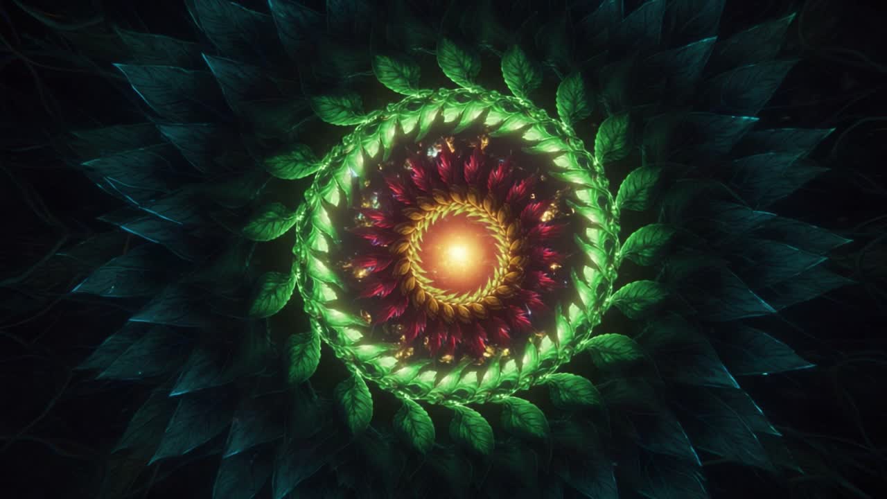 A Beautifully Intricate Spiral of Leaves and Vibrant Colors Forms a Mesmerizing Pattern That Captivates the Eye and Invites Exploration into Its Depths