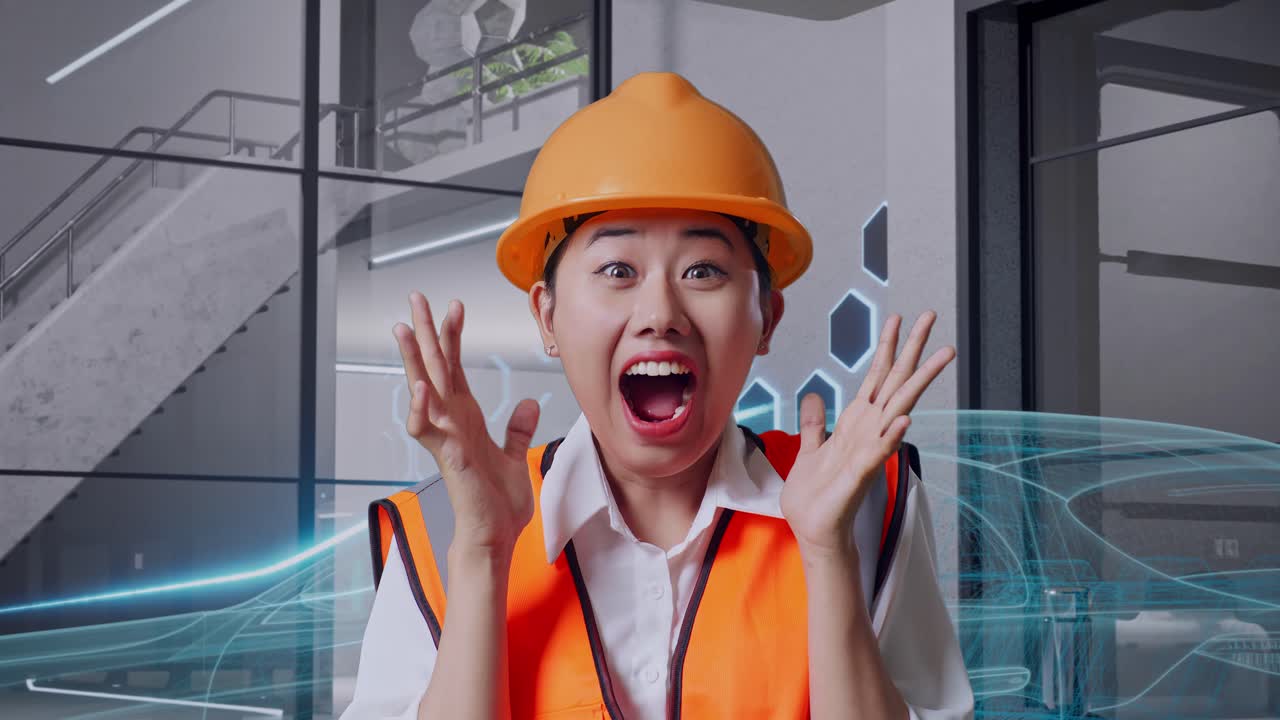 현대 사무실에서 놀라운 여성 엔지니어