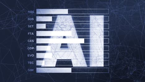 datos y estadísticas de informes, animación con diagramas gráficos.