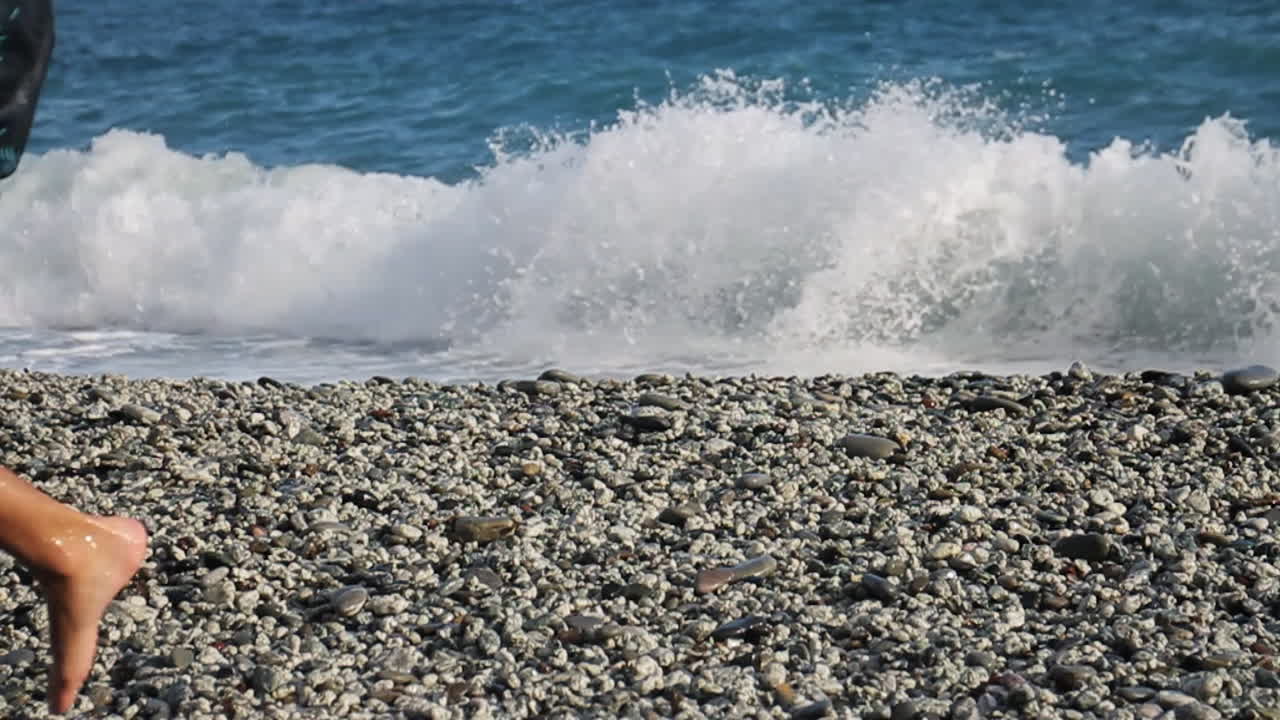 People enjoying the beach on a sunny day