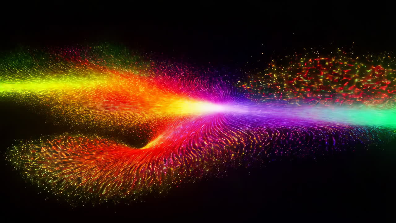 Abstract Rainbow Energy Explosion