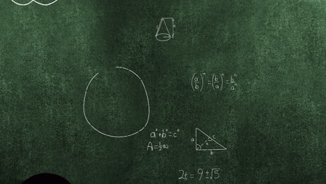 Animation-Der-Mathematischen-Datenverarbeitung-Auf-Grünem-Hintergrund