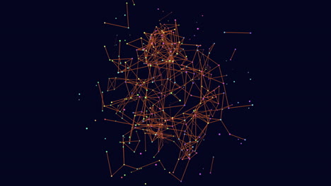 complex 3d network of interconnected lines and dots