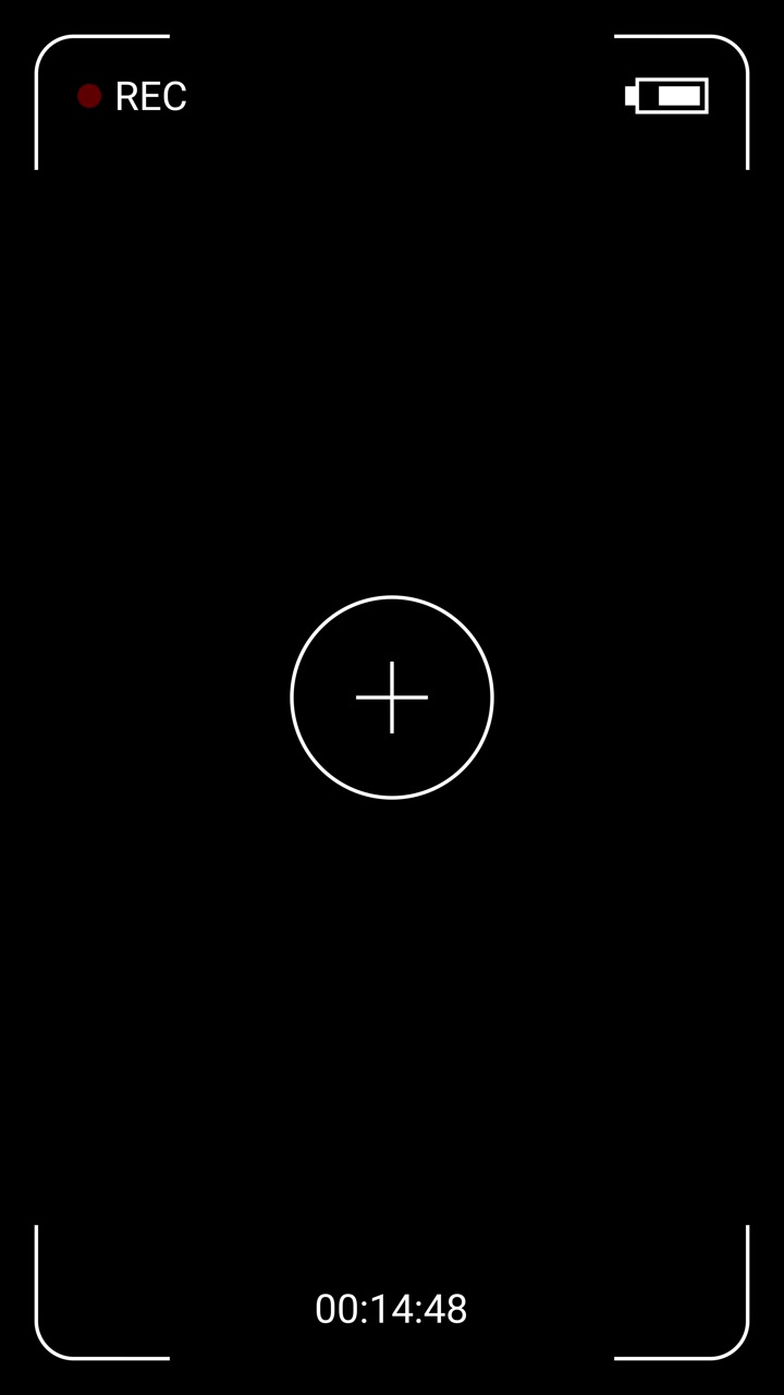 Digital Camera Recording Interface Overlay on Black Background