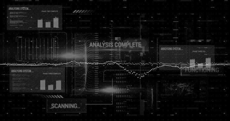 Animation of spots over data processing