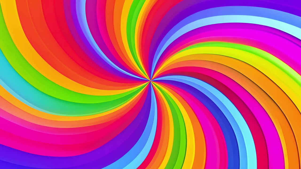 Vibrant Rainbow Spiral Abstract Background