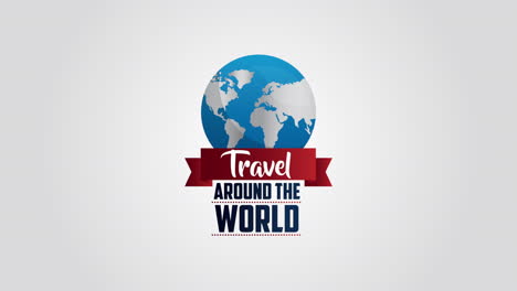 travel around the world animation with planet earth