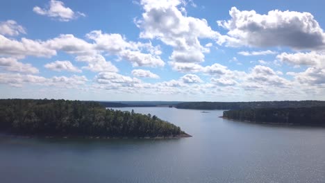 forest and lake in late summer