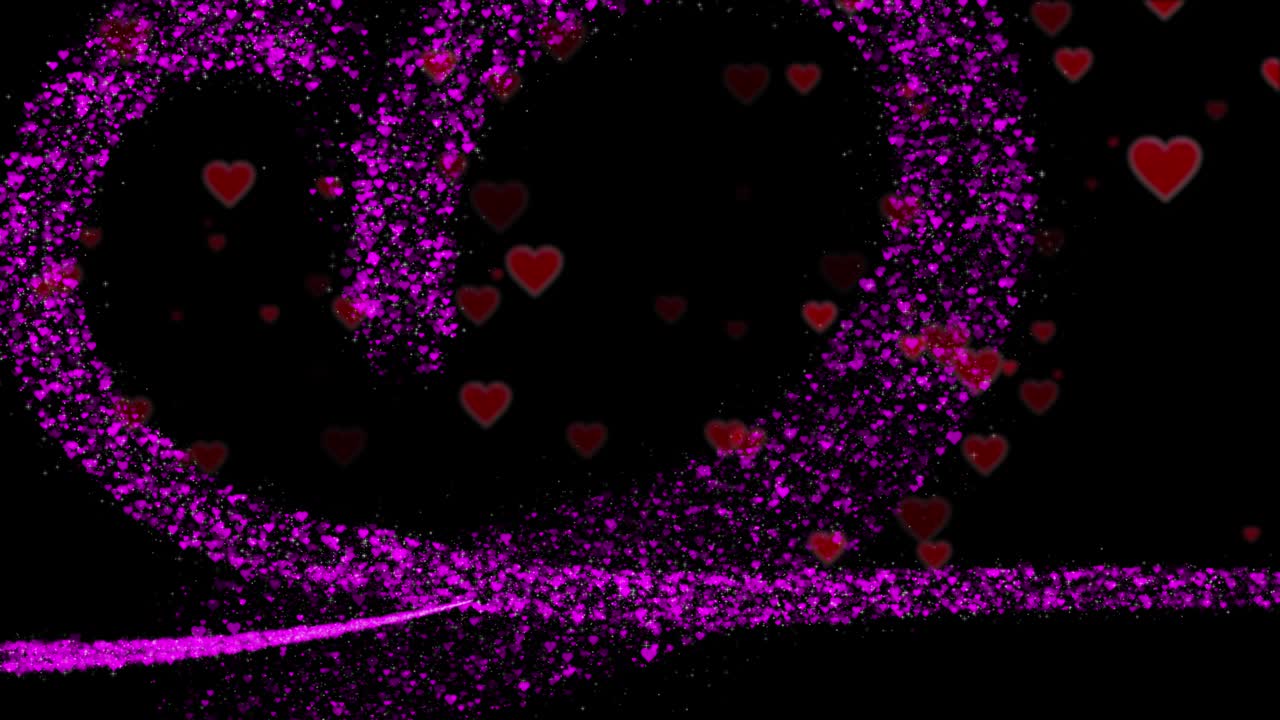 런타인 데이의 은 심장 배경 - 성 발렌타인 인사 카드 모션 디자인