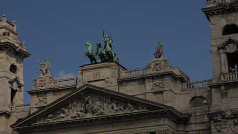 budapest justice palace rooftop statues and towers