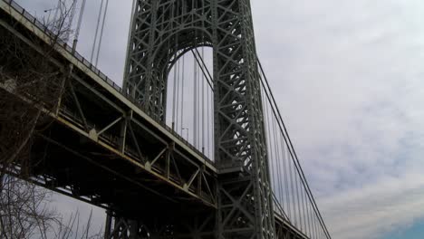 low angle view of the george washington bridge connecting new york to new jersey