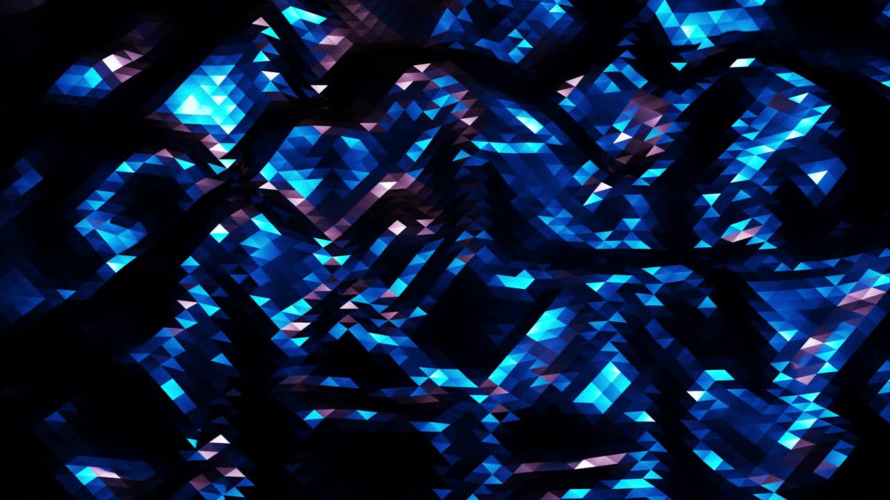 estilo oscuro abstracto bajo fondo poli en 4k. ondas abstractas se mueven en superficie metálica brillante en bucle. animación suave y sin costuras. simple geometría minimalista bg. color azul