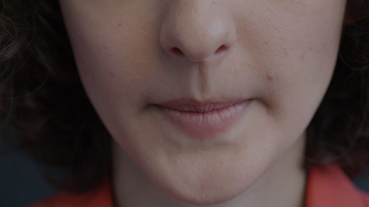 여자 얼굴의 클로즈업