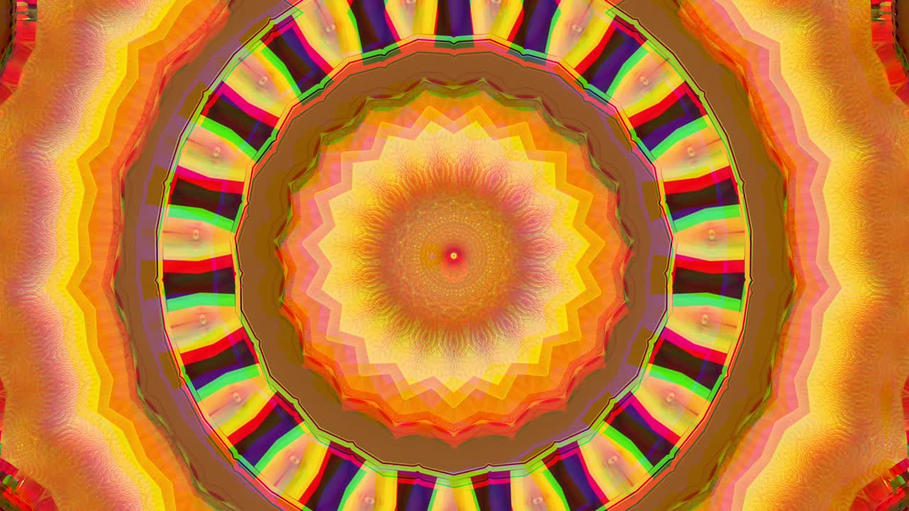 el fondo abstracto de 4k, el bucle de fantasía en movimiento dinámico, el caleidoscopio.