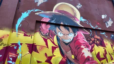 one piece graffiti mural
