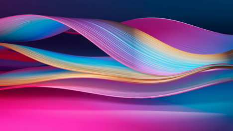 abstract colorful wavy ribbons background
