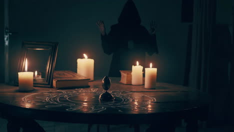 mysterious occult ritual scene