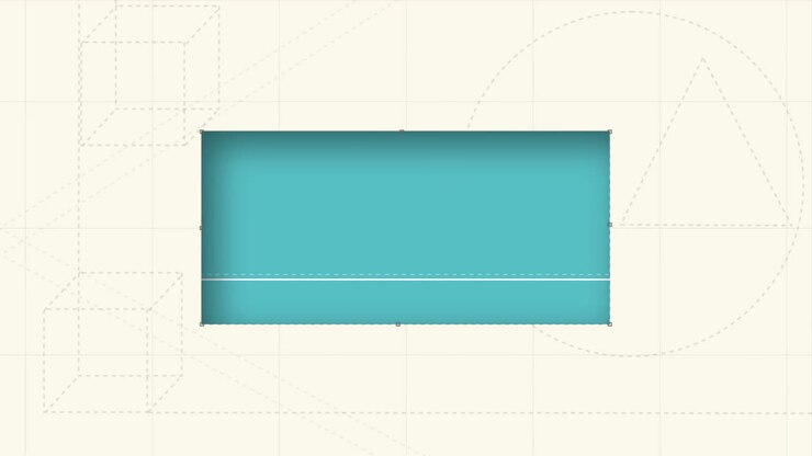 Digitally generated video of pen nib drawing rectangle