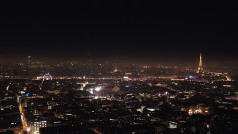 Gran-Vista-De-París-De-Noche-Capital-De-Francia