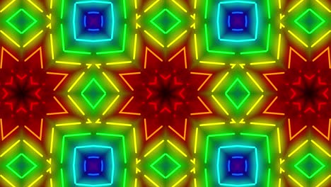 neon geometric pattern illumination animation motion graphics