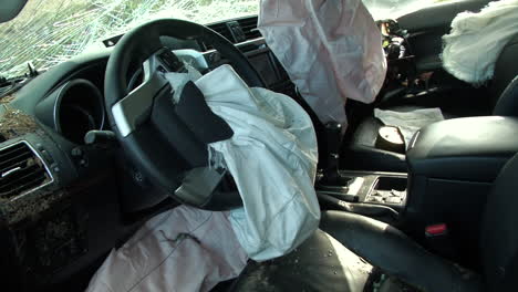 Airbag-Exploded-at-a-Car-Accident,-Car-Crash-Air-Bag