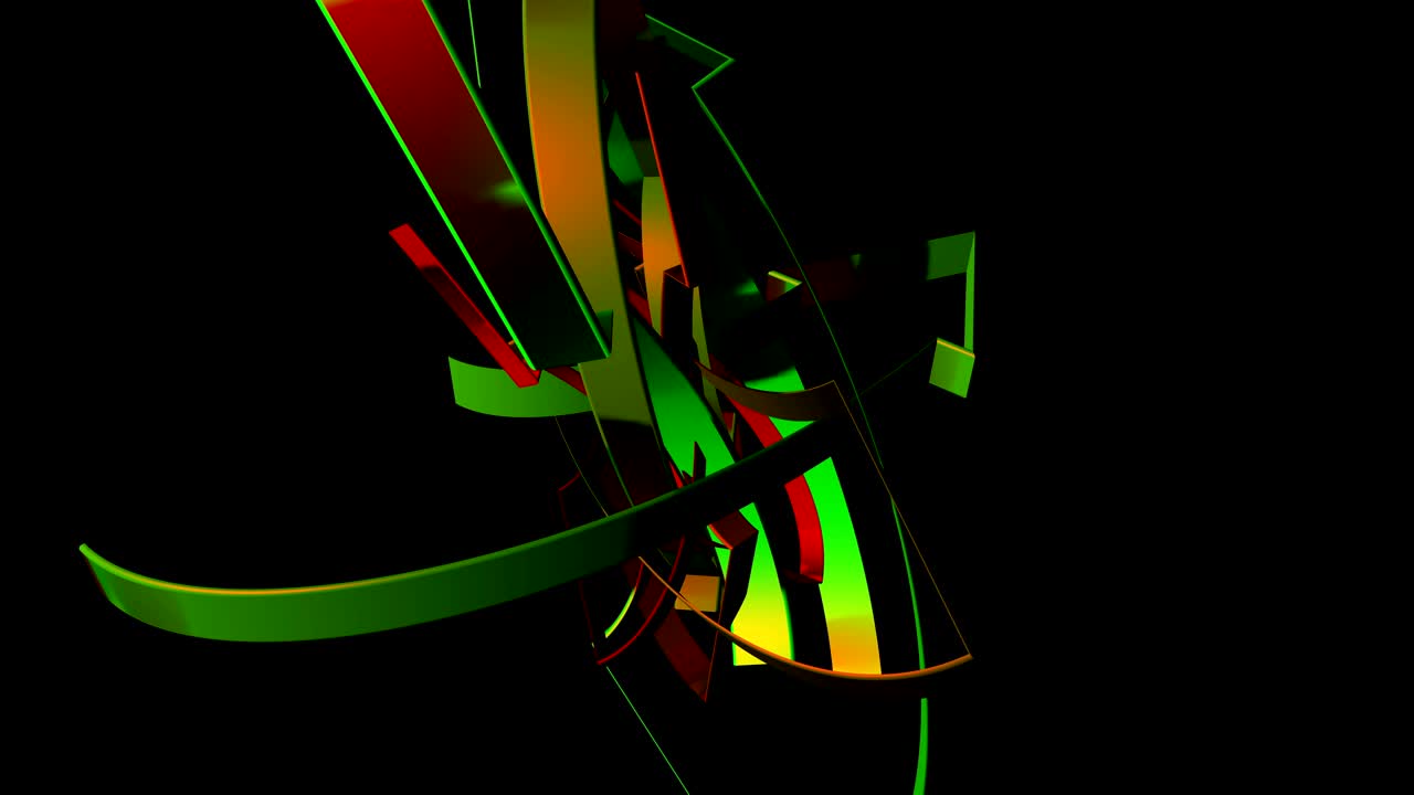 elementos 3d de movimiento de transformación geométrica abstracta