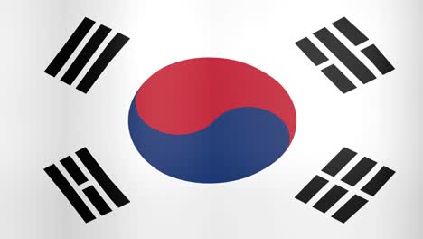 la bandera de corea del sur en el fondo