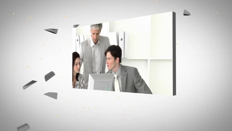 montaje de arquitectos y empresarios