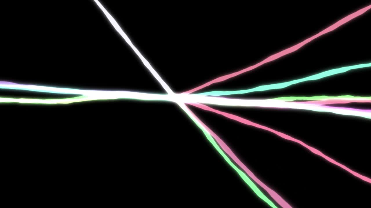 rayas de luz coloridas gráficos de movimiento con fondo nocturno