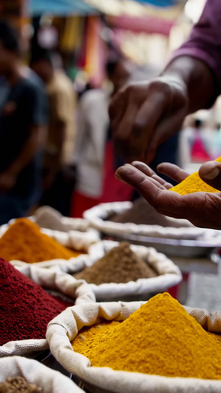 Spice Market Scene in India | Premium Stock Video Footage