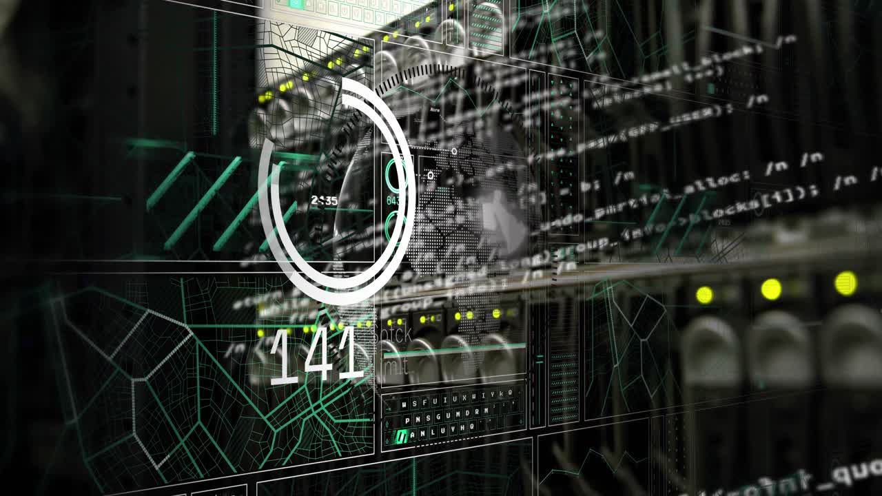 Animation of data processing over computer servers