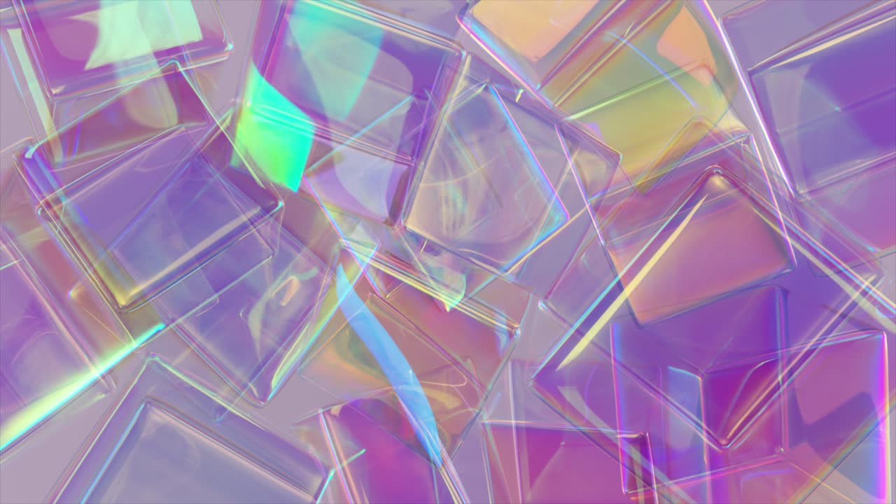 홀로그래픽 아이리데센트 큐브